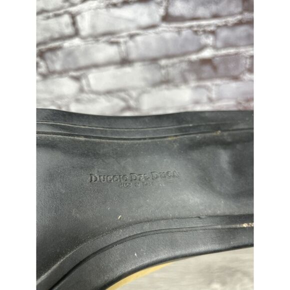 Duccio Del Duca Tan Leather Square Toe Wedge Designer Loafers Women 8.5M US/39EU - Picture 12 of 16